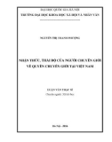 Luận văn Thạc sĩ Xã hội học: Nhận thức, thái độ của người chuyển giới về quyền chuyển giới tại Việt Nam