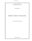 Luận văn Thạc sĩ Toán học: Định lý Casey và ứng dụng