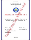 Khóa luận tốt nghiệp Quản trị kinh doanh: Nâng cao chất lượng dịch vụ ăn uống của nhà hàng Hoàng Anh tại Thành Phố Huế