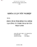 Khóa luận tốt nghiệp chuyên ngành Tài chính: Phân tích tình hình tài chính Công ty TNHH TM & XD Tân Nhật Linh