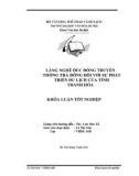 Tóm tắt Khóa luận tốt nghiệp khoa Văn hóa du lịch: Làng nghề đúc đồng truyền thống Trà Đông đối với sự phát triển du lịch của tỉnh Thanh Hóa