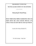 Luận văn Thạc sĩ Kinh tế: Hoàn thiện hoạt động marketing mix của nhãn hàng bia chai Saigon Special của Công ty CPTM Bia Sài Gòn tại Tp.HCM