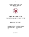 Tóm tắt Khóa luận tốt nghiệp khoa Thư viện - Thông tin: Nguồn lực thông tin số tại Trường Đại học Văn hoá Hà Nội