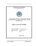 Tóm tắt Khóa luận tốt nghiệp khoa Xuất bản - Phát hành: Hoạt động mở rộng thị trường tiêu thụ Xuất bản phẩm của công ty cổ phần Văn hóa Phương Nam