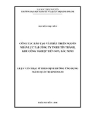 Luận văn Thạc sĩ Quản trị kinh doanh: Công tác đào tạo và phát triển nguồn nhân lực tại Công ty TNHH Tín Thành, Khu công nghiệp Tiên Sơn, Bắc Ninh