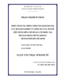 Luận văn Thạc sĩ Kinh tế: Phân tích tác động niềm tin kinh doanh của doanh nghiệp và niềm tin của người tiêu dùng đến chỉ số giá cổ phiếu tại Sở giao dịch chứng khoán thành phố Hồ Chí Minh