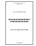 Luận văn Thạc sĩ Luật học: Hiệu lực của các giao dịch tiền công ty cổ phần theo pháp luật Việt Nam