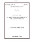 Luận văn thạc sĩ Quản lý công: Quản lý nhà nước về trật tự an toàn giao thông đường bộ trên địa bàn tỉnh Kiên Giang