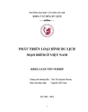 Tóm tắt Khóa luận tốt nghiệp khoa Văn hóa du lịch: Phát triển loại hình du lịch mạo hiểm ở Việt Nam