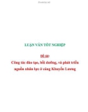 Luận văn tốt nghiệp: Công tác đào tạo, bồi dưỡng, và phát triển nguồn nhân lực ở cảng Khuyến Lương