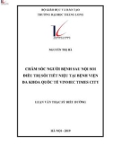 Tóm tắt luận văn Thạc sĩ Y tế công cộng: Chăm sóc người bệnh sau nội soi điều trị sỏi tiết niệu tại Bệnh viện đa khoa quốc tế Vinmec Times City