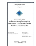 Luận văn tốt nghiệp: Phân tích kết quả hoạt động kinh doanh tại Công ty Cổ phần Bê tông ly tâm An Giang