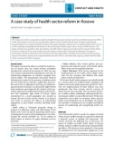 Báo cáo y học:  A case study of health sector reform in Kosovo