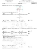 Đề thi giữa học kì 1 môn Toán lớp 12 năm 2020-2021 có đáp án - Trường THPT Hồng Quang
