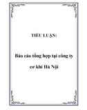 TIỂU LUẬN:  Báo cáo tổng hợp tại công ty cơ khí Hà Nội