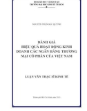 Luận văn Thạc sĩ Kinh tế: Đánh giá hiệu quả hoạt động kinh doanh các ngân hàng thương mại cổ phần của Việt Nam