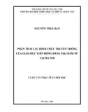 Tóm tắt Luận văn Thạc sĩ Xã hội học: Phân tích các hình thức truyền thông của giáo dục viên đồng đẳng mại dâm nữ tại Hà Nội