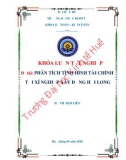 Khóa luận tốt nghiệp Kế toán-Kiểm toán: Phân tích tình hình tài chính của xí nghiệp xây dựng Hải Long