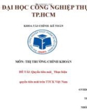 Đề tài: Quyền tiên mãi - Thực hiện quyền tiên mãi trên thị trường chứng khoán Việt Nam