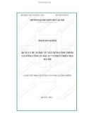 Tóm tắt Luận văn Thạc sĩ Quản lý đô thị và công trình: Quản lý các dự án đầu tư xây dựng công trình tại Tổng công ty Đầu tư Phát triển nhà Hà Nội