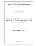 Luận văn Thạc sĩ Kinh tế: Cấu trúc vốn và hiệu quả hoạt động doanh nghiệp - Bằng chứng từ các doanh nghiệp niêm yết trên thị trường chứng khoán Việt Nam