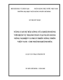 Luận văn Thạc sĩ Kinh tế: Nâng cao sự hài lòng của khách hàng với dịch vụ thanh toán tại Ngân hàng Nông nghiệp và Phát triển Nông thôn Việt Nam – Chi nhánh Khánh Hòa