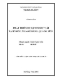 Tóm tắt luận văn Thạc sĩ Kinh tế: Phát triển du lịch sinh thái tại Phong Nha - Kẻ Bàng, Quảng Bình