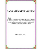 Sáng kiến kinh nghiệm THPT: Tổ chức các trò chơi trong dạy học chương IV – Vectơ (Toán 10 - Kết nối tri thức với cuộc sống) nhằm phát triển năng lực giải quyết vấn đề và sáng tạo cho học sinh