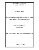 Tóm tắt luận văn thạc sĩ: Hoàn thiện kế toán quản trị chi phí tại Công ty TNHH một thành viên cảng Quy Nhơn