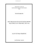 Luận văn Thạc sĩ Kinh tế: Quản trị tài sản có tại Ngân hàng thương mại cổ phần Xuất Nhập khẩu Việt Nam