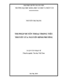 Luận văn Thạc sĩ Văn học Việt Nam: Thi pháp huyền thoại trong tiểu thuyết của Nguyễn Bình Phương