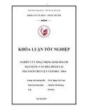 Tóm tắt Khóa luận tốt nghiệp khoa Xuất bản - Phát hành: Nghiên cứu hoạt động kinh doanh mặt hàng Văn hóa phẩm tại Nhà sách Trí Tuệ 2 năm 2013-2014