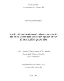 Luận văn Thạc sĩ Khoa học nông nghiệp: Nghiên cứu những rủi ro và giải pháp phát triển bền vững cao su tiểu điền trên địa bàn huyện Bố Trạch, tỉnh Quảng Bình