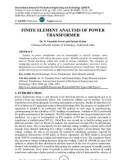 Finite element analysis of power transformer