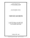 Luận văn Thạc sĩ Ngôn ngữ và Văn hóa Việt Nam: Thơ Lò Cao Nhum