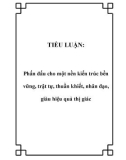 TIỂU LUẬN:  Phấn đấu cho một nền kiến trúc bền vững, trật tự, thuần khiết, nhân đạo, giàu hiệu quả thị giác