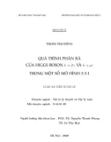 Luận án Tiến sĩ Vật lý: Quá trình phân rã của Higgs-Boson h → Zγ  và h → µτ trong một số mô hình 3-3-1