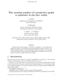 Báo cáo toán học: The crossing number of a projective graph is quadratic in the face–width