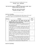 Đáp án đề thi tốt nghiệp cao đẳng nghề khoá 3 (2009-2012) - Nghề: Hướng dẫn du lịch - Môn thi: Thực hành nghề - Mã đề thi: DA HDDL-TH02