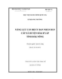 Tóm tắt Luận văn thạc sĩ Quản lý công: Năng lực cán bộ Ủy ban nhân dân cấp xã huyện Đắk R’Lấp tỉnh Đắk Nông