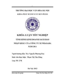 Tóm tắt Khóa luận tốt nghiệp khoa Xuất bản - Phát hành: Tình hình kinh doanh sách báo nhập khẩu của công ty XUNHASABA năm 2011