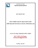 Luận văn Thạc sĩ Kinh tế phát triển: Phát triển trang trại chăn nuôi trên địa bàn huyện Ea H'Leo, tỉnh Đắk Lắk