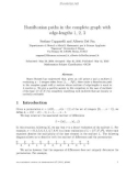 Báo cáo toán học: Hamiltonian paths in the complete graph with edge-lengths 1, 2, 3