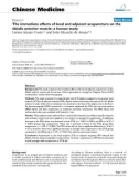 Báo cáo y học: The immediate effects of local and adjacent acupuncture on the tibialis anterior muscle: a human study'