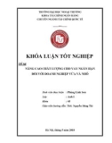 Khóa luận tốt nghiệp: Nâng cao nhất lượng cho vay ngắn hạn đối với doanh nghiệp vừa và nhỏ