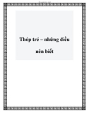 Thóp trẻ – những điều nên biết