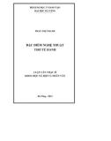 Luận văn Thạc sĩ Khoa học xã hội và nhân văn: Đặc điểm nghệ thuật thơ Tế Hanh
