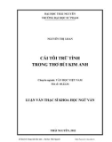 Luận văn Thạc sĩ Khoa học Ngữ văn: Cái tôi trữ tình trong thơ Bùi Kim Anh