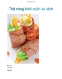 Thịt xông khói cuộn xà lách