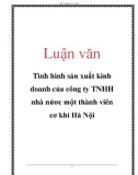 Luận văn: Tình hình sản xuất kinh doanh của công ty TNHH nhà nứơc một thành viên cơ khí Hà Nội